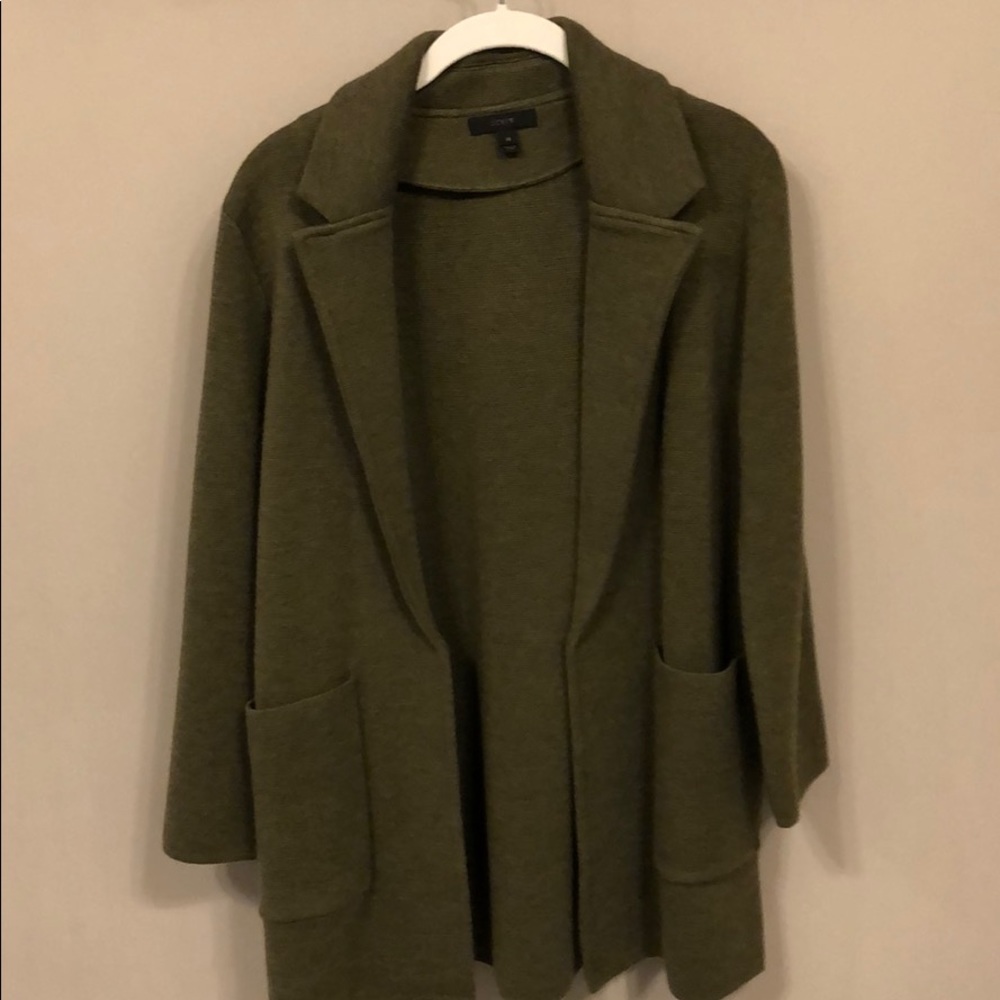 J Crew knit blazer XS OLIVE